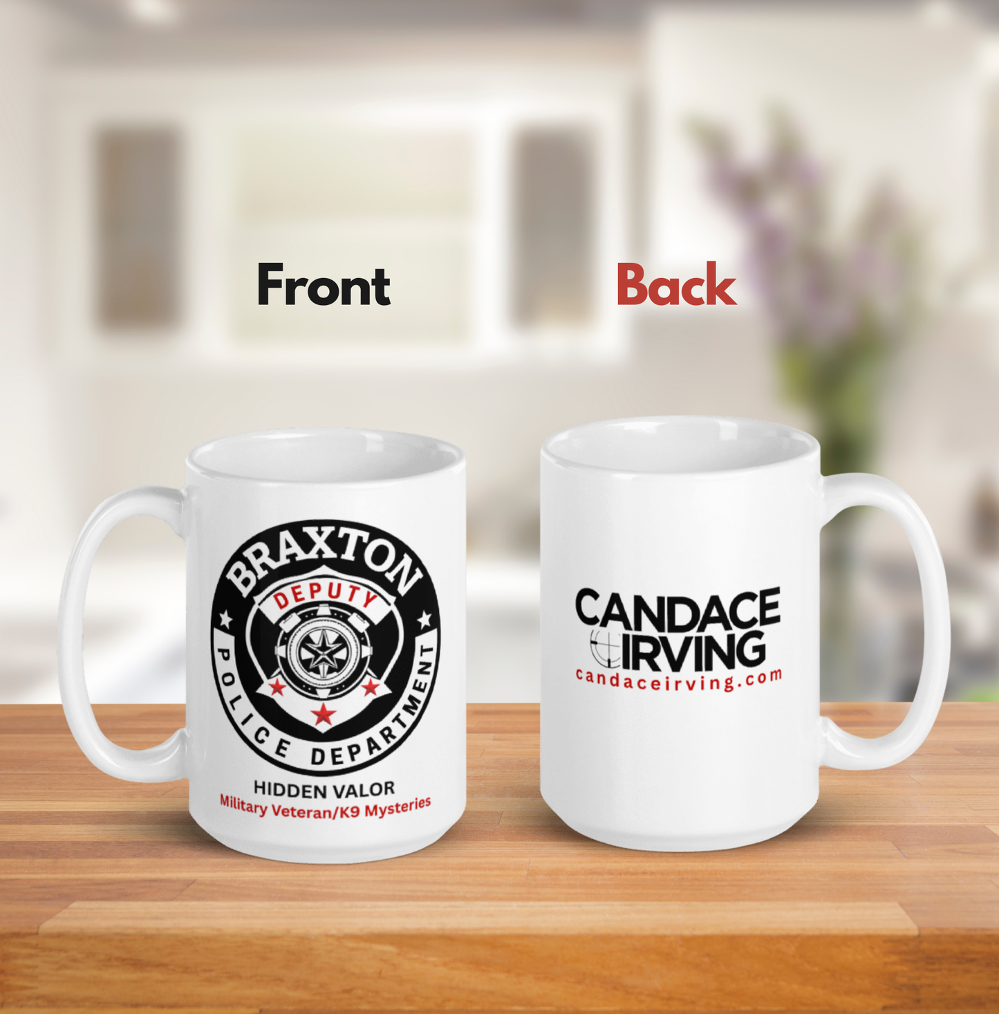 Braxton P.D Ceramic White Mug ( 15 oz.)