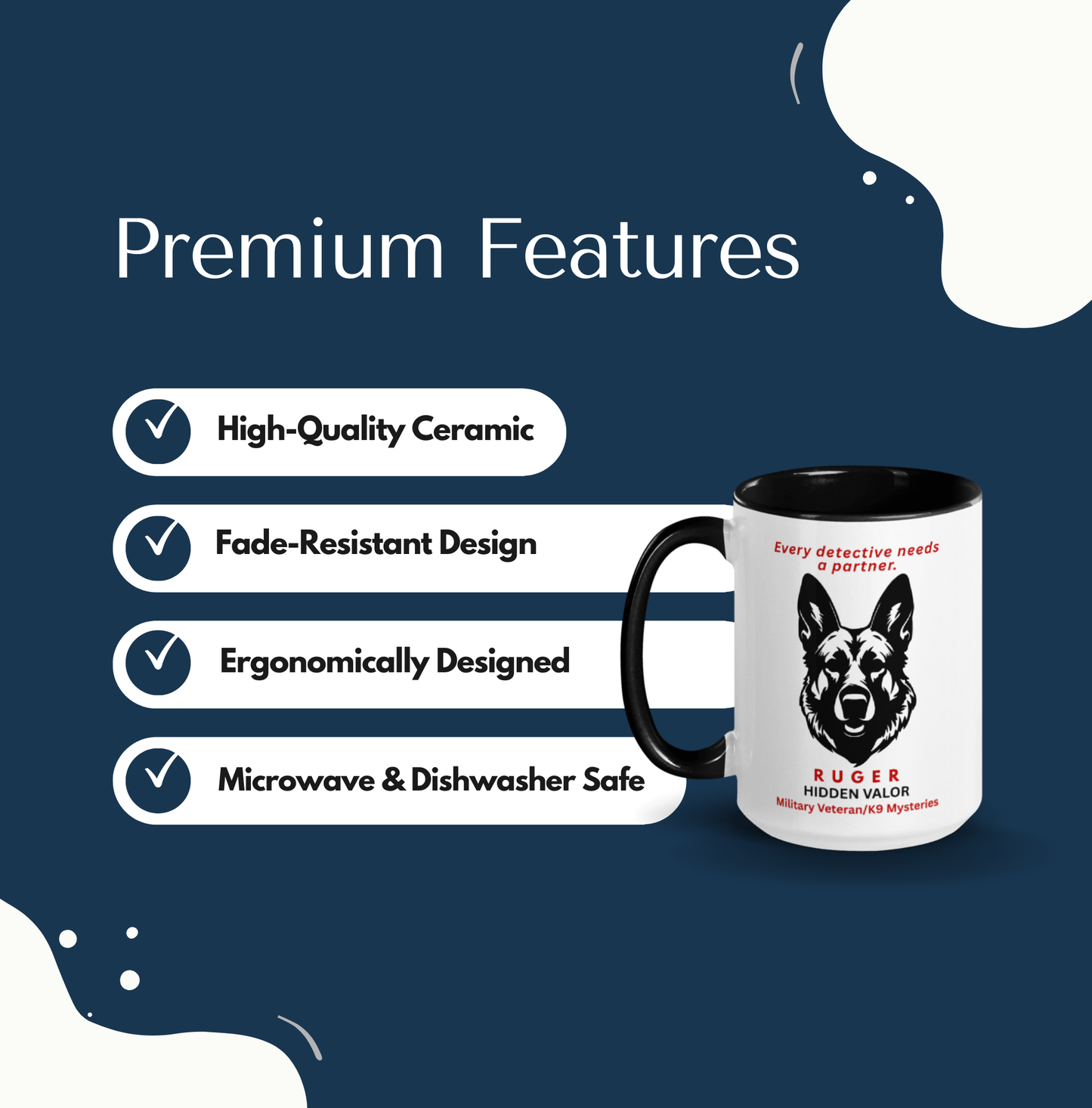 Ruger Ceramic Mug With Color Inside ( 15 oz.)