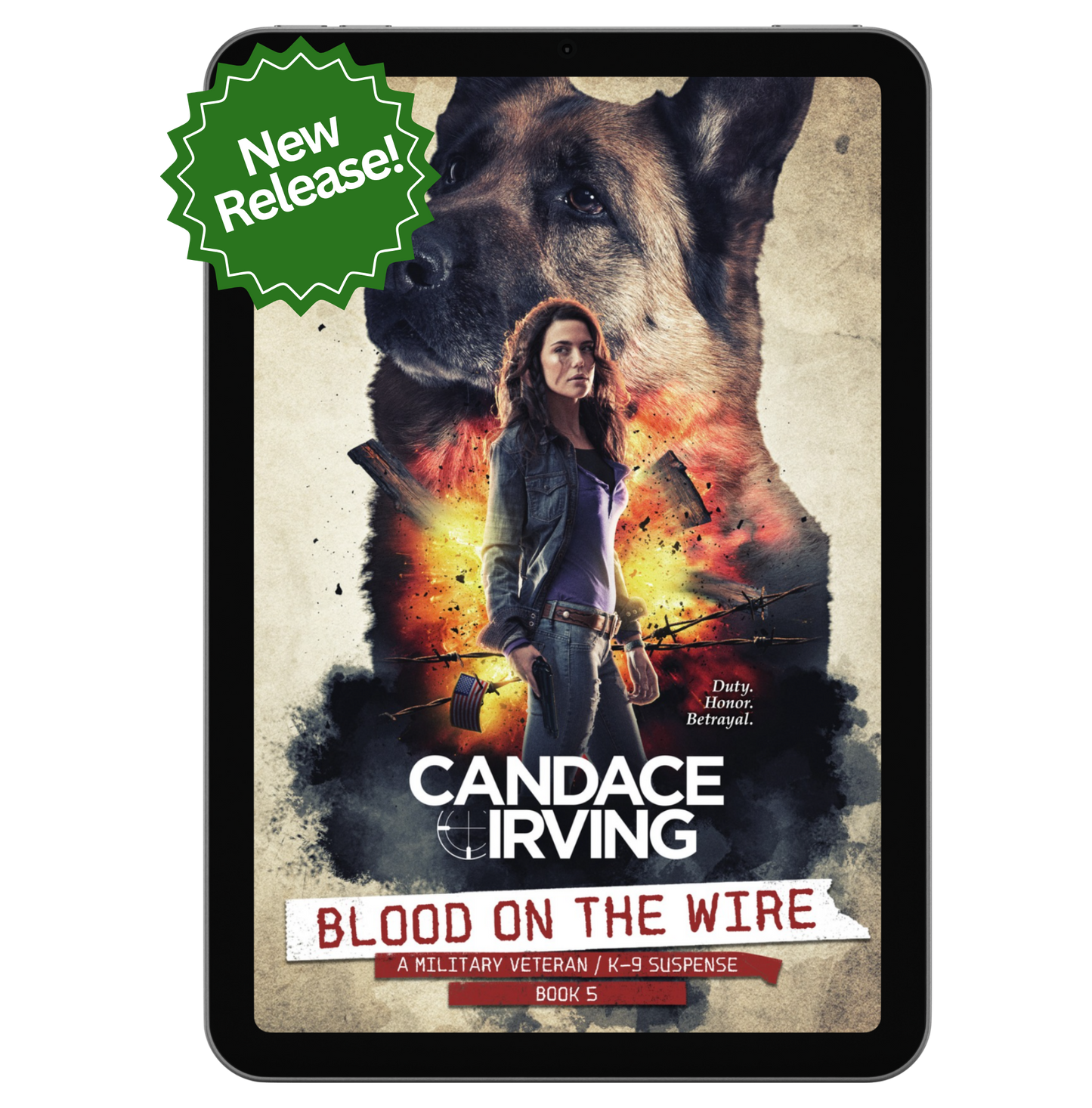BLOOD ON THE WIRE: A HIDDEN VALOR MILITARY VETERAN/K-9 MYSTERY, Book 5 (EBOOK)