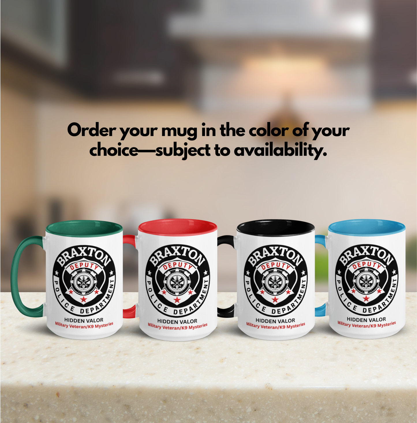 Braxton P.D Ceramic Mug with Color Inside (15 oz.)