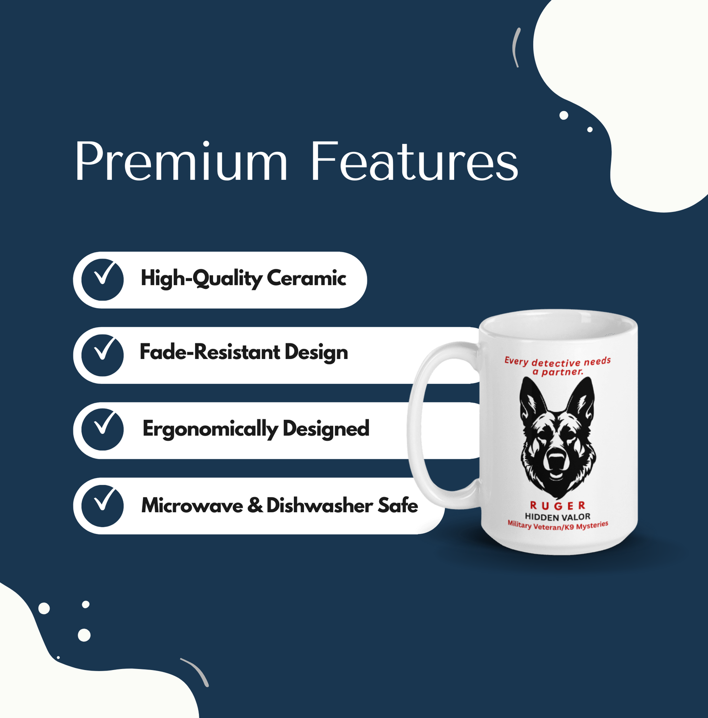 Ruger Ceramic White Mug ( 15 oz.)